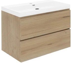 Kúpeľňová skrinka s umývadlom SAT B-Way 79x50x45 cm dub mat BWAY280OAKU4, 1 ks