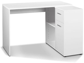 LIVARNO home Písací stôl so skrinkou, biela farba (850000308)