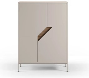 Komoda v dekore duba v krémovo-prírodnej farbe 85x120x40 cm Lilou – Marckeric