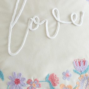 Dekoračný vankúš s prímesou ľanu 45x45 cm Love – Catherine Lansfield