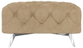 Svetlohnedá zamatová podnožka Chelsea – Ropez