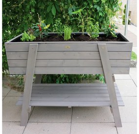 Habau Vyvýšený záhon Alina, 115 x 45 x 89,5 cm, sivý  (100343151)