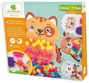Stick & Fun - zdobenie brmbolcami - domáce zvieratká