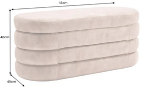 Dizajnová lavica s úložným priestorom GREY VELVET 115 cm – štýlový úložný box