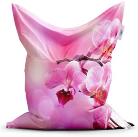 Sedací vak Classic kvety orchidey - detský, ružová