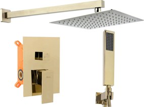 Sprchový komplet REA FENIX + BOX s podomietkovou batériou, zlatý