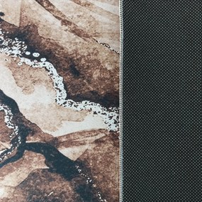 DY Hnedý vzorovaný koberec Horeca-New 118 Rozmer: 60x100 cm