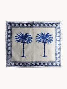 Ručne tlačené bavlnené prestieranie The Palms, 4 ks
