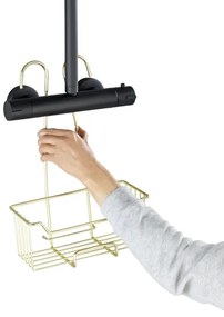 WENKO 25937100 - Sprchový kôš MILO 25x36 cm nerezová oceľ/zlatá/číra