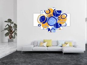Obraz - Svetlý motív s kruhmi (150x105 cm)