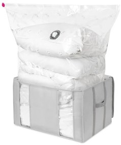 Vákuový/vystužený látkový úložný box na oblečenie 56x42x33 cm Granit – Compactor