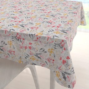 Biante Dekoračný štvorcový obrus PML-087 Červeno-oranžové lístky 50x50 cm