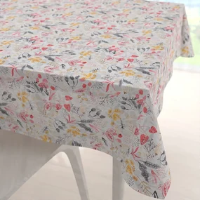 Biante Dekoračný štvorcový obrus PML-087 Červeno-oranžové lístky 80x80 cm