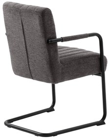 Tmavosivá jedálenská stolička Trout – Unique Furniture