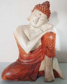 Ručne vyrezávaná socha Buddhu - Premýšľajúci Buddha 30cm