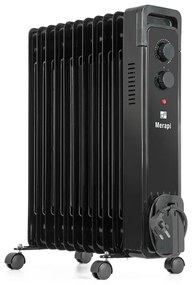 G21 Merapi olejový radiátor, 11 rebier, 2500 W,čierny
