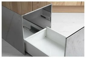 Elletipi Vstavaný odpadkový kôš STREET - výsuvný, 12 + 8 + 8 l