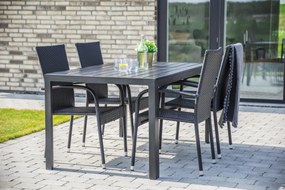 Záhradný jedálenský set Viking L + 4x ratanová stolička Paris