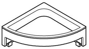 GROHE 411062430 - Rohová polička do sprchy ESSENTIALS 250 × 250 mm čierna