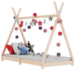 vidaXL Detský posteľný rám 70x140 cm borovicový masív