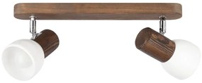 Spot-Light DO2225256 - Stropné bodové svietidlo NEL 2xE27/15W/230V borovica