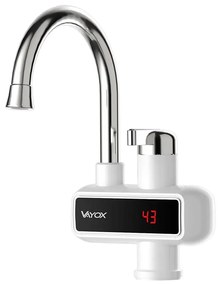 Prietokový ohrievač vody s LED displejom 3000W/230V IPX4 biela