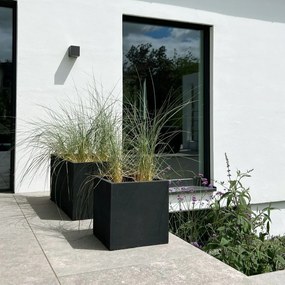Kvetináč BLOCK, sklolaminát, 50x50x50 cm, antracit