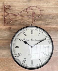 furniture-nabytek.cz - Obojstranné nástenné hodiny 25cm