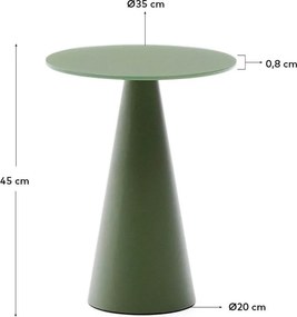 Okrúhly odkladací stolík so sklenenou doskou ø 35 cm Wilshire – Kave Home