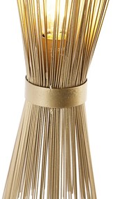 Rustikálna stolná lampa mosadz - Broom