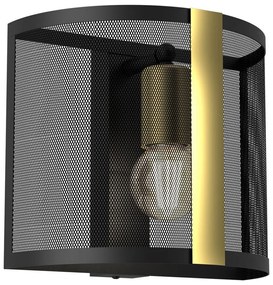 Luminex Nástenné svietidlo KAGA 1xE27/60W/230V čierna/zlatá LU4147