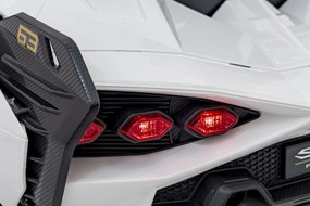 Ramiz Lamborghini SIAN Batéria pre deti biela + diaľkové ovládanie + EVA + pomalý štart + zvuková LED dióda