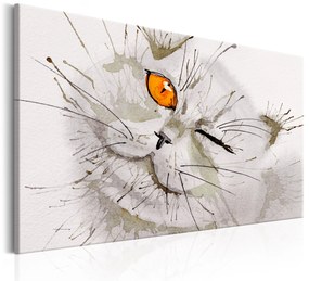 Artgeist Obraz - Grey Cat Veľkosť: 90x60, Verzia: Na talianskom plátne