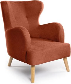 Kreslo ušiak v tehlovej farbe Noemye – Bonami Selection