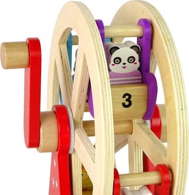 LEAN Toys Rotujúce drevené ruské koleso