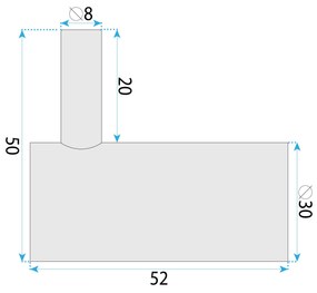 Rea Prism, 1-háčik na uterák, 9706, zlatá matná, REA-98021