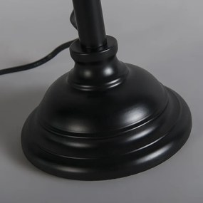 Klasická stolná lampa čierna nastaviteľná bez tienidla - Accia