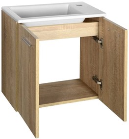 Aqualine Aqualine, ZOJA/KERAMIA FRESH umývadlová skrinka 49x50x23,5cm, dub platin, 51047DP