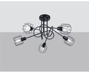 Sollux SL.1119 - Luster na tyči BELUCI 5xE14/40W/230V čierna