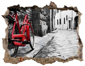 Díra 3D foto tapeta nálepka Red bike nd-k-95275197