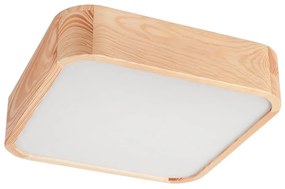 Stropné svietidlo NATURAL SQUARE 2xE27/15W/230V 35x35 cm borovica