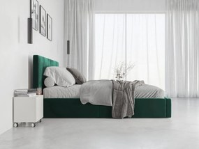 Čalúnená posteľ s úložným priestorom HILTON 160x200 - zelená