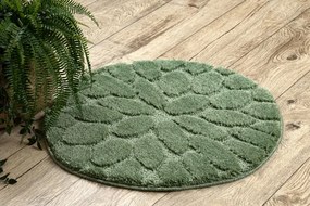 Kúpeľňový koberček SUPREME STONES kamienky, zelený kruh