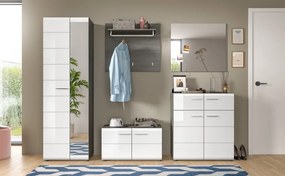 Šatníkový panel s policou Salsa, 80 cm, sivý dub