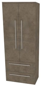 Mereo Bino, kúpeľňová skrinka vysoká 163 cm, dvojitá, Multidecor, Betón Chicago tmavosivý, MER-CN699BCS2