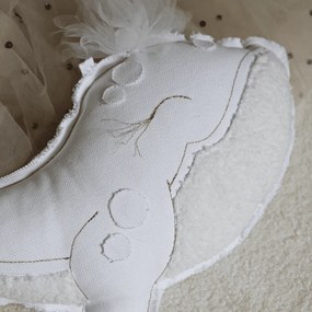 Závesná dekorácia veľryba biela 40x25x8cm