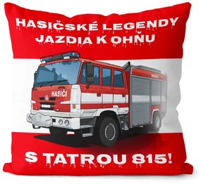 Vankúš Hasičské legendy – Tatra 815 (Veľkosť: 40 x 40 cm)