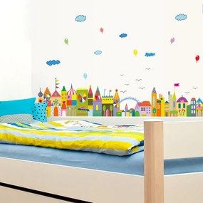 Samolepka na stenu "Farebné kráľovstvo" 42x140cm