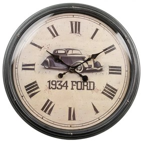 Granitovo-béžové antik nástenné hodiny Ford - Ø 51*5 cm / 1xAA