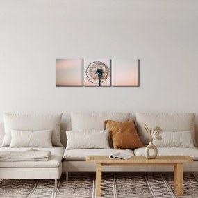 Obraz - Držím ťa, púpava (s hodinami) (90x30 cm)